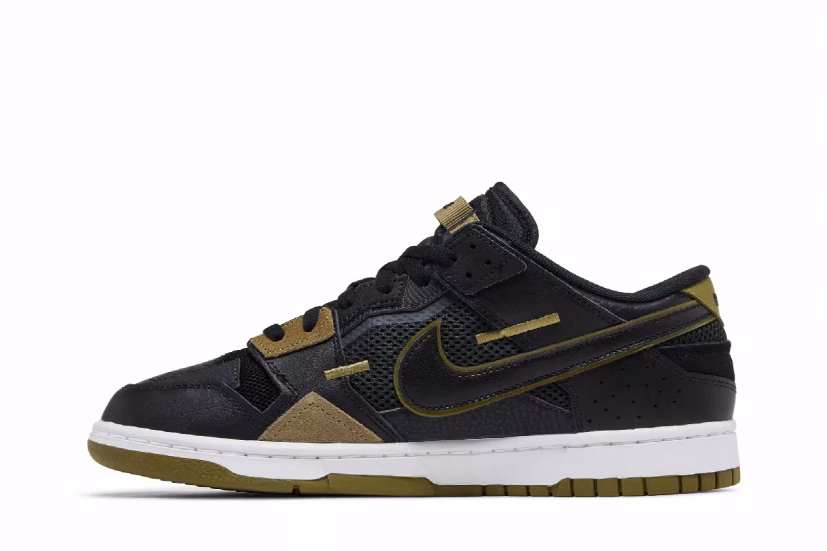 Nike Dunk Low Scrap Black Olive, view 4