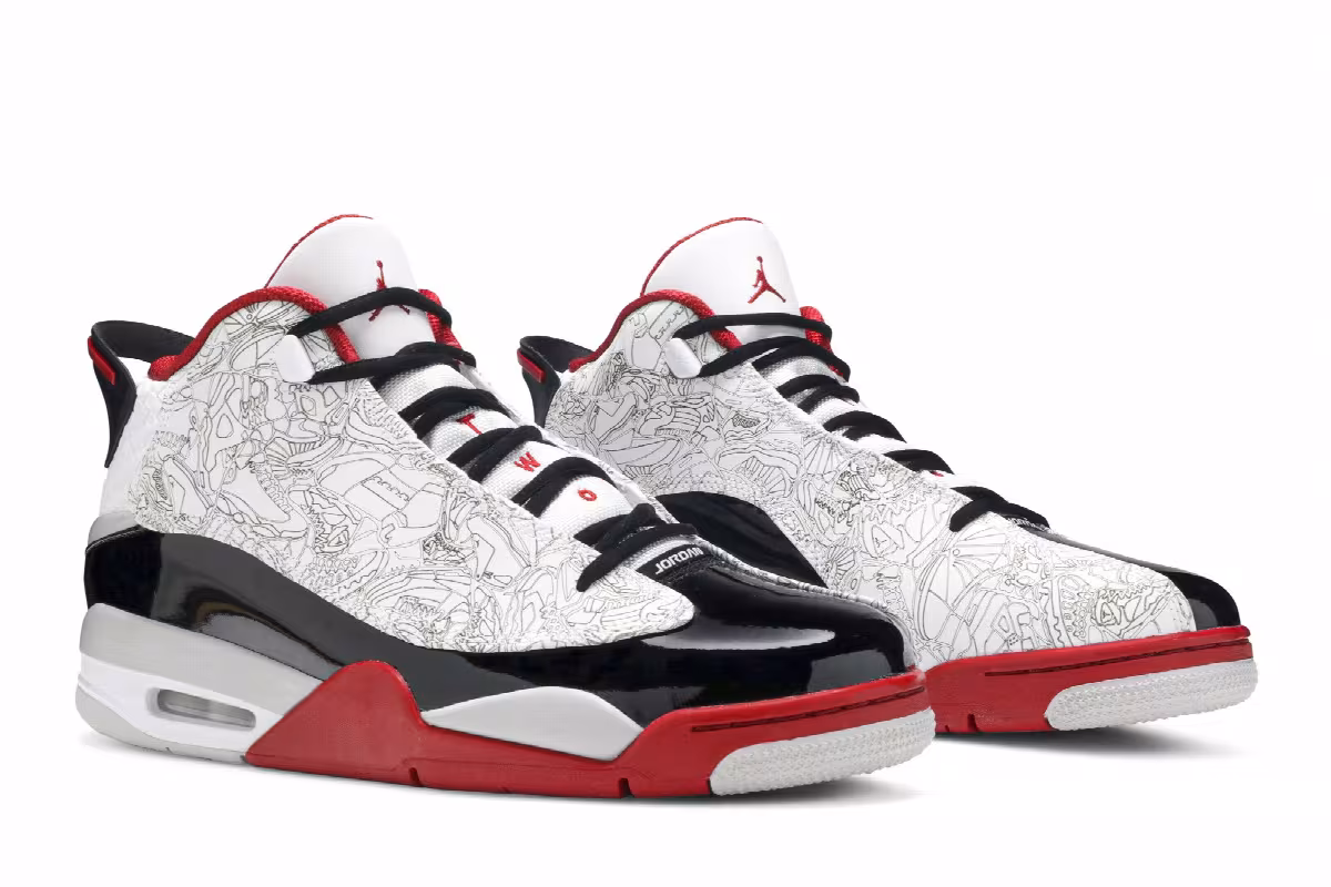 Air Jordan Dub Zero Varsity Red 2020, view 9