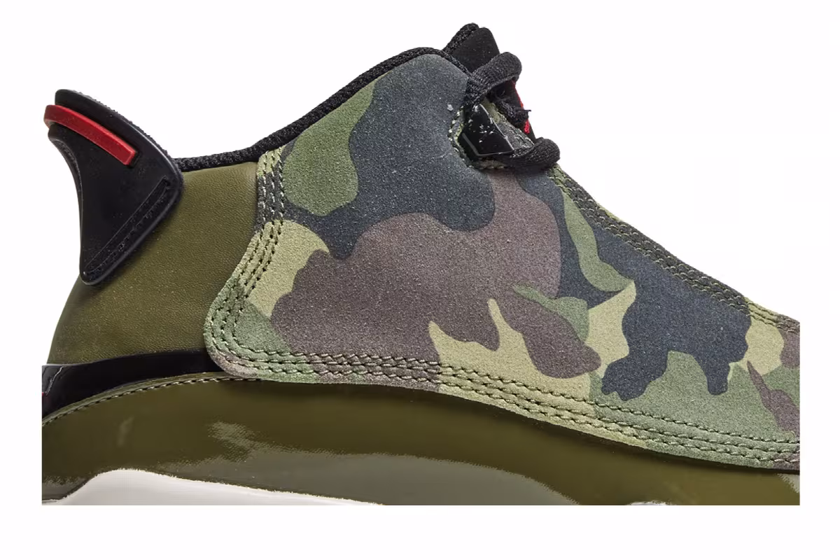 Air Jordan Dub Zero GS Olive Camo, view 3