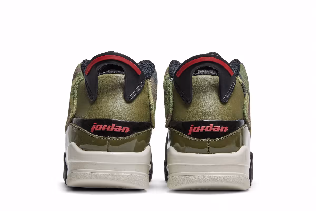 Air Jordan Dub Zero GS Olive Camo, view 7