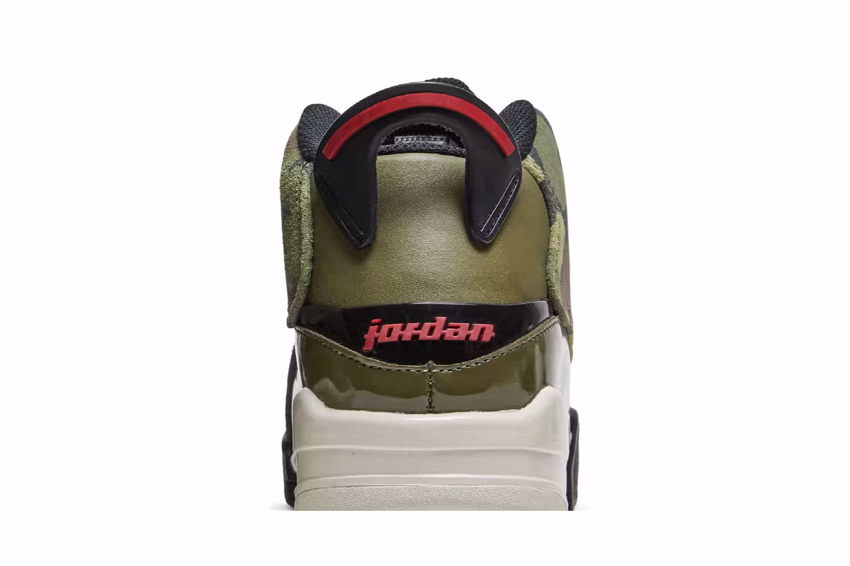Air Jordan Dub Zero GS Olive Camo, view 8