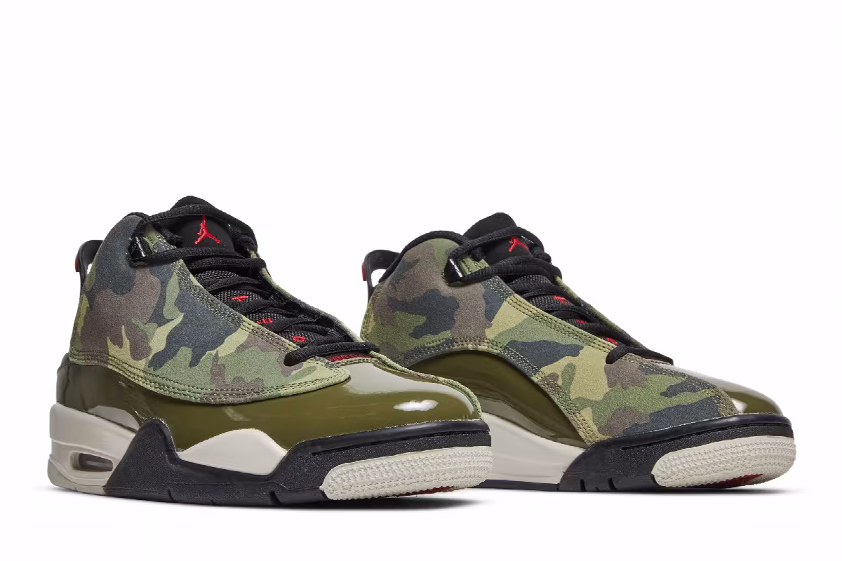 Air Jordan Dub Zero GS Olive Camo, view 9