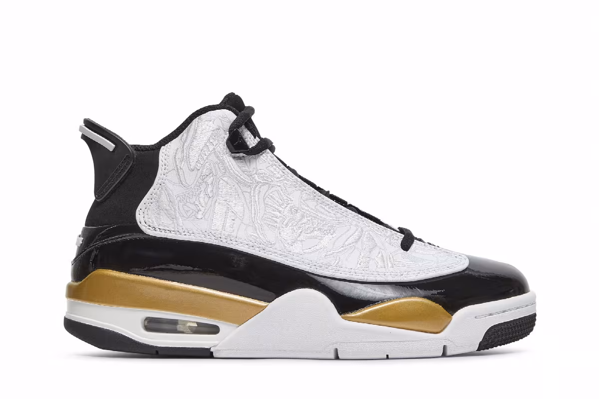 Air Jordan Dub Zero GS Metallic Gold, view 2
