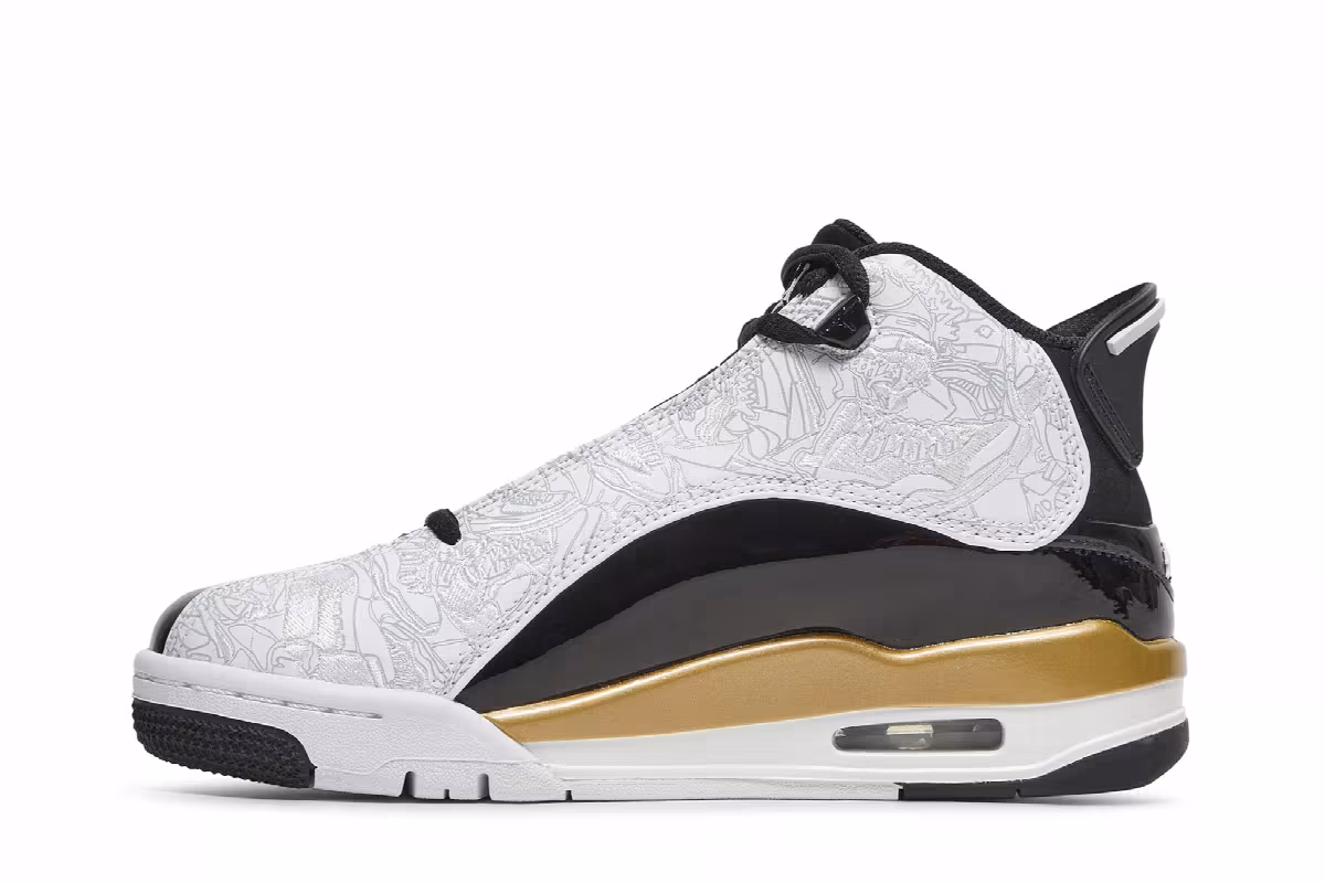 Air Jordan Dub Zero GS Metallic Gold, view 4