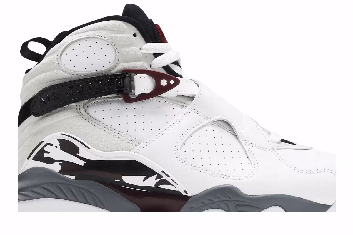 Women's Air Jordan 8 Burgundy, view 3