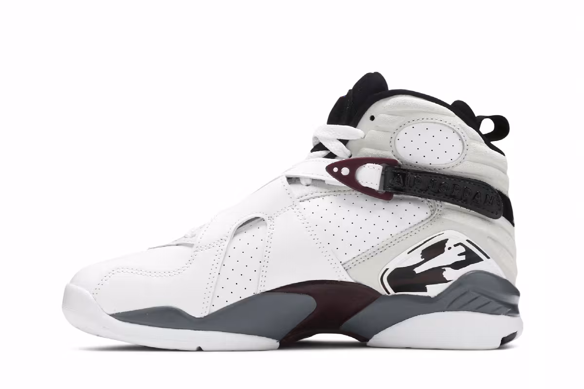 Women's Air Jordan 8 Burgundy, view 4