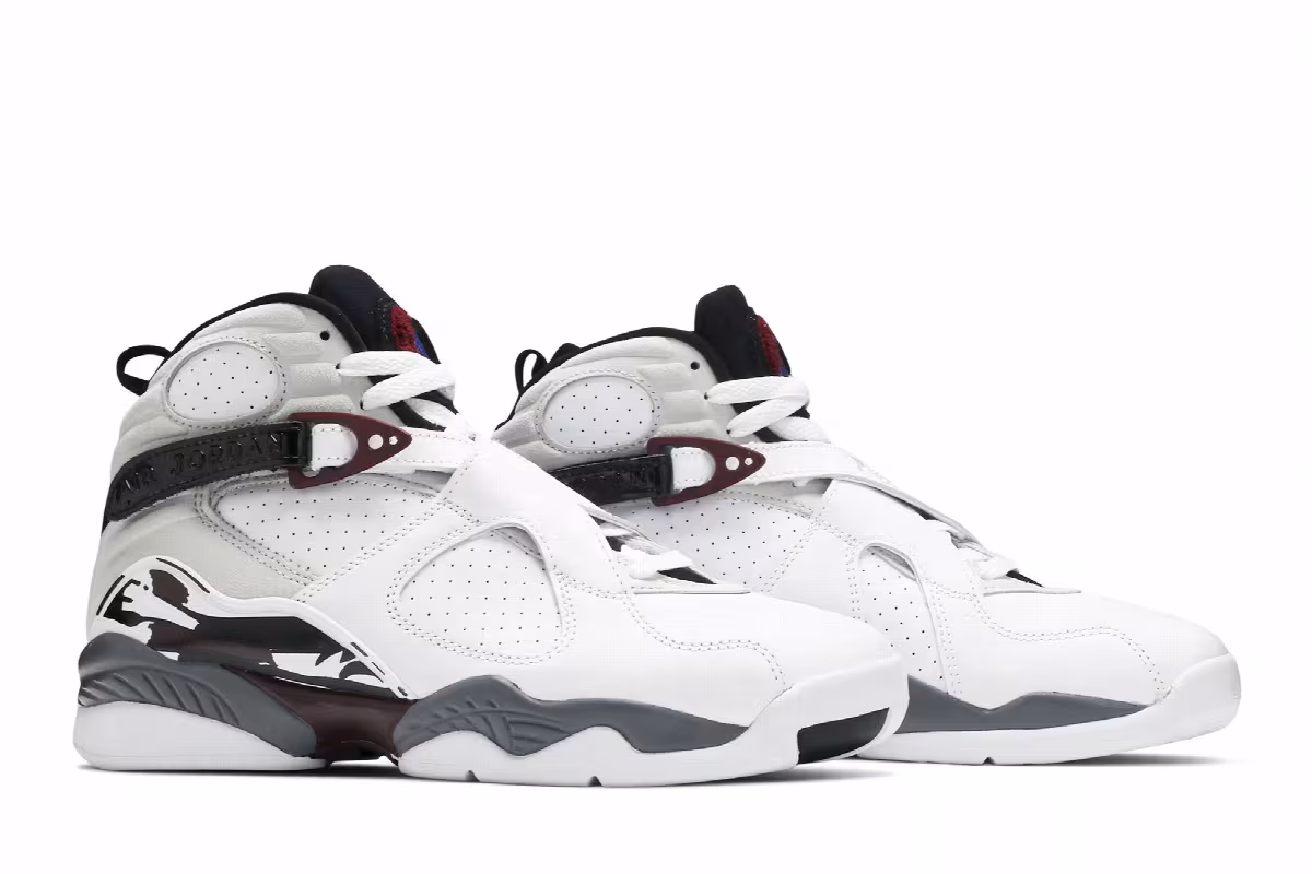 Women's Air Jordan 8 Burgundy, view 9