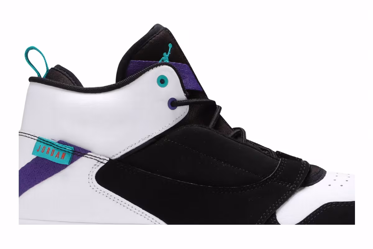Air Jordan Fadeaway Black White, view 3