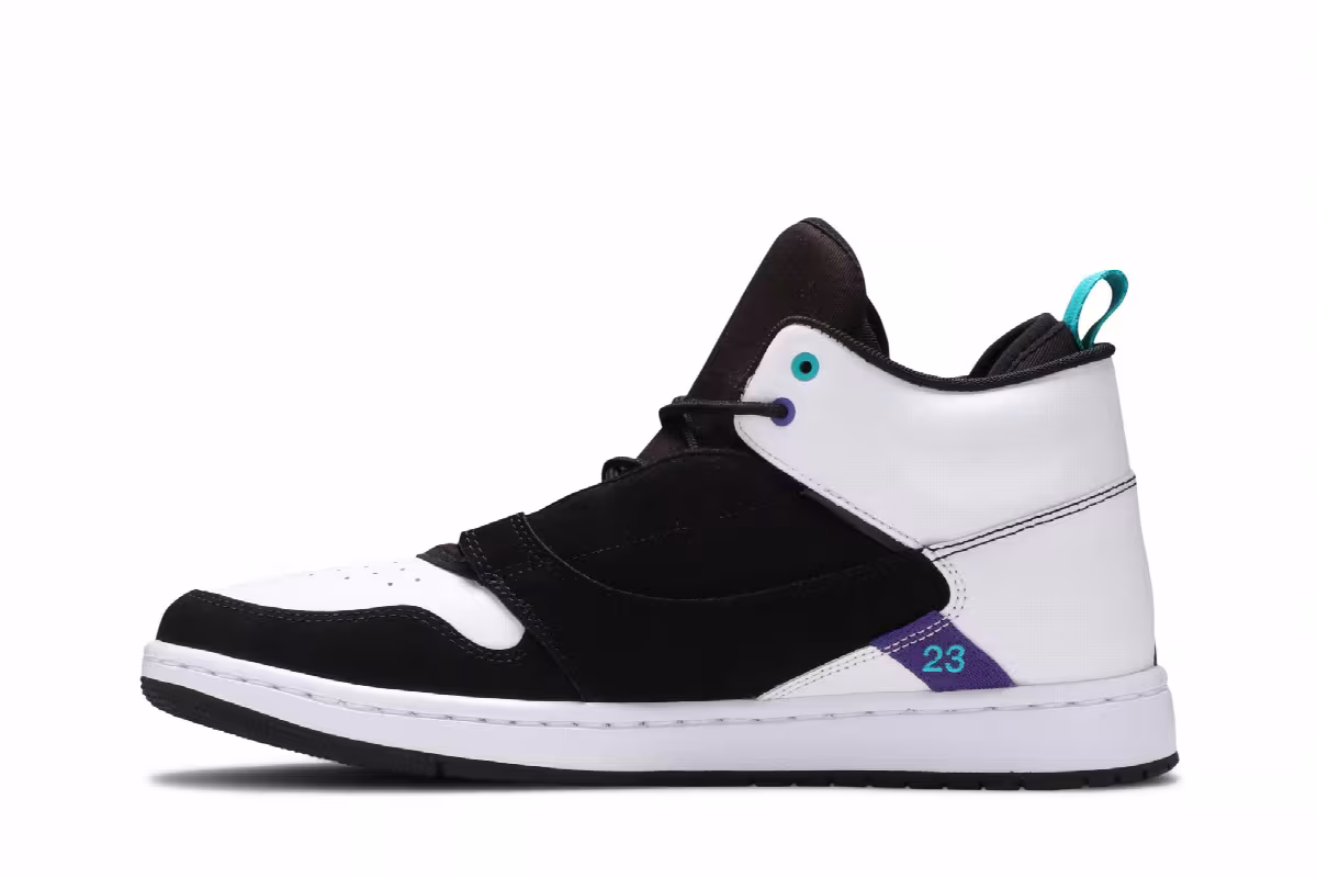 Air Jordan Fadeaway Black White, view 4