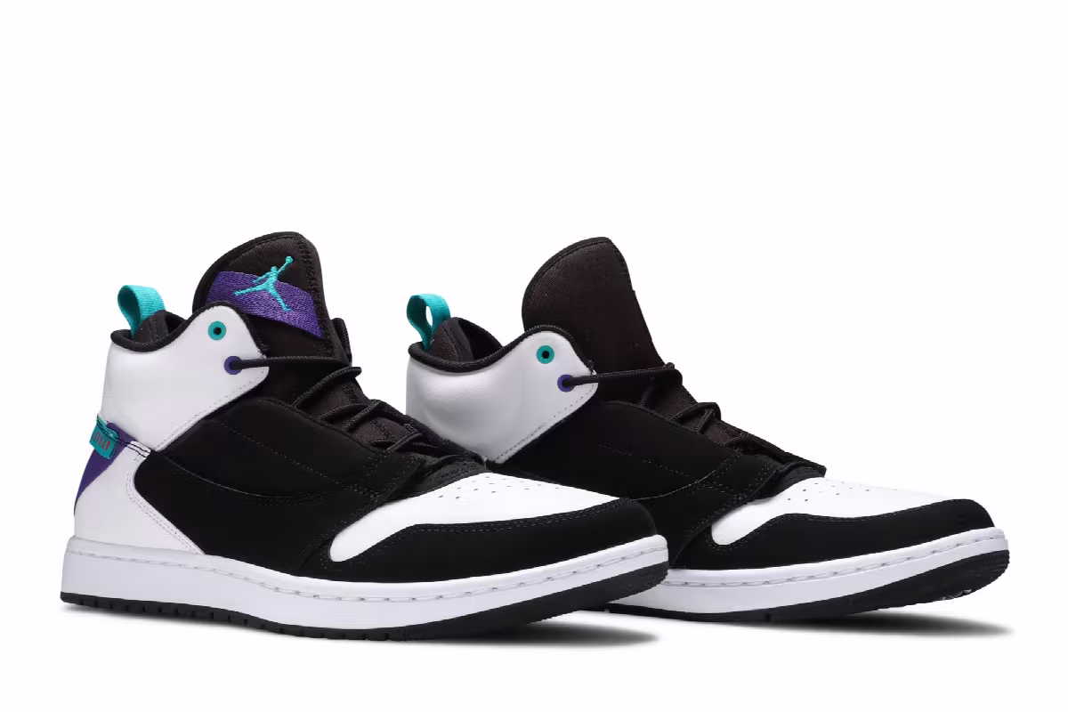 Air Jordan Fadeaway Black White, view 9