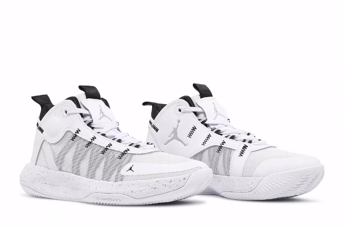 Air Jordan Jumpman 2020 White Black, view 9