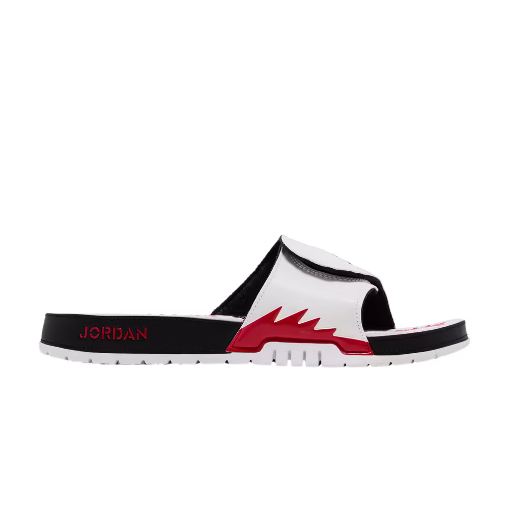 Air Jordan Hydro 5 Slide White Fire Red