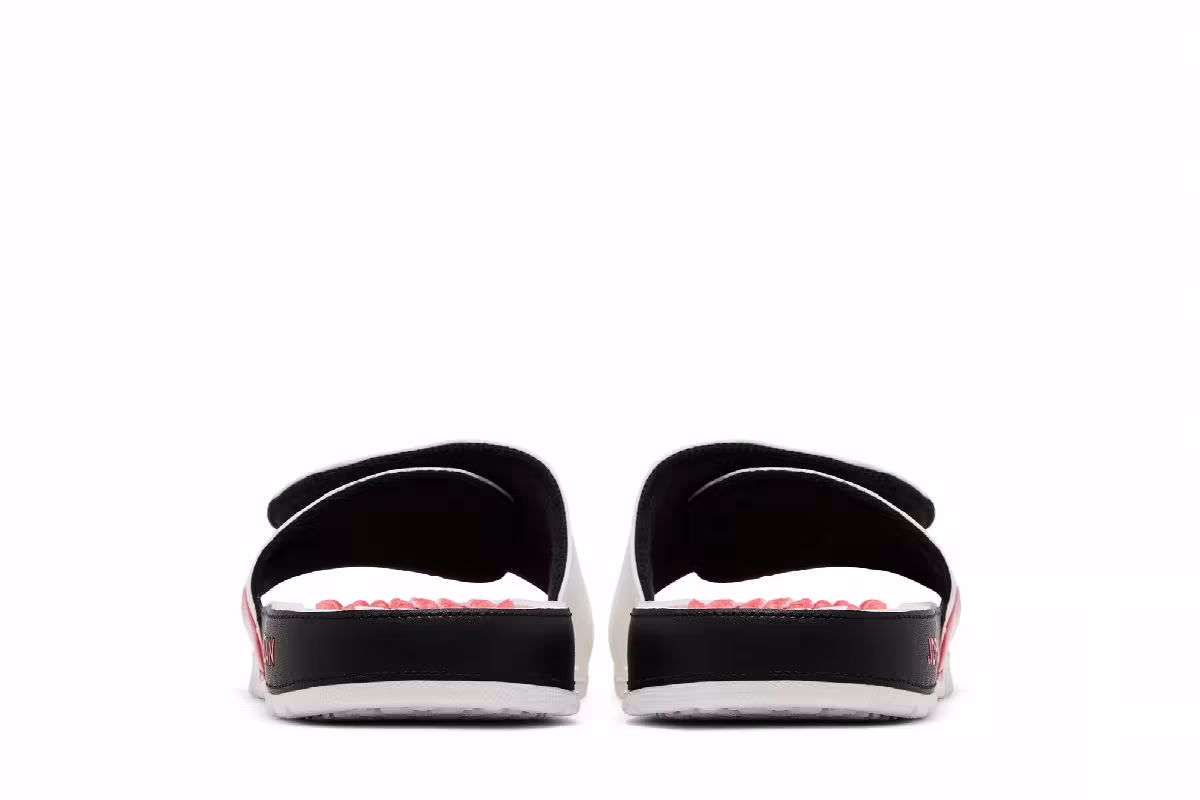 Air Jordan Hydro 5 Slide White Fire Red, view 7