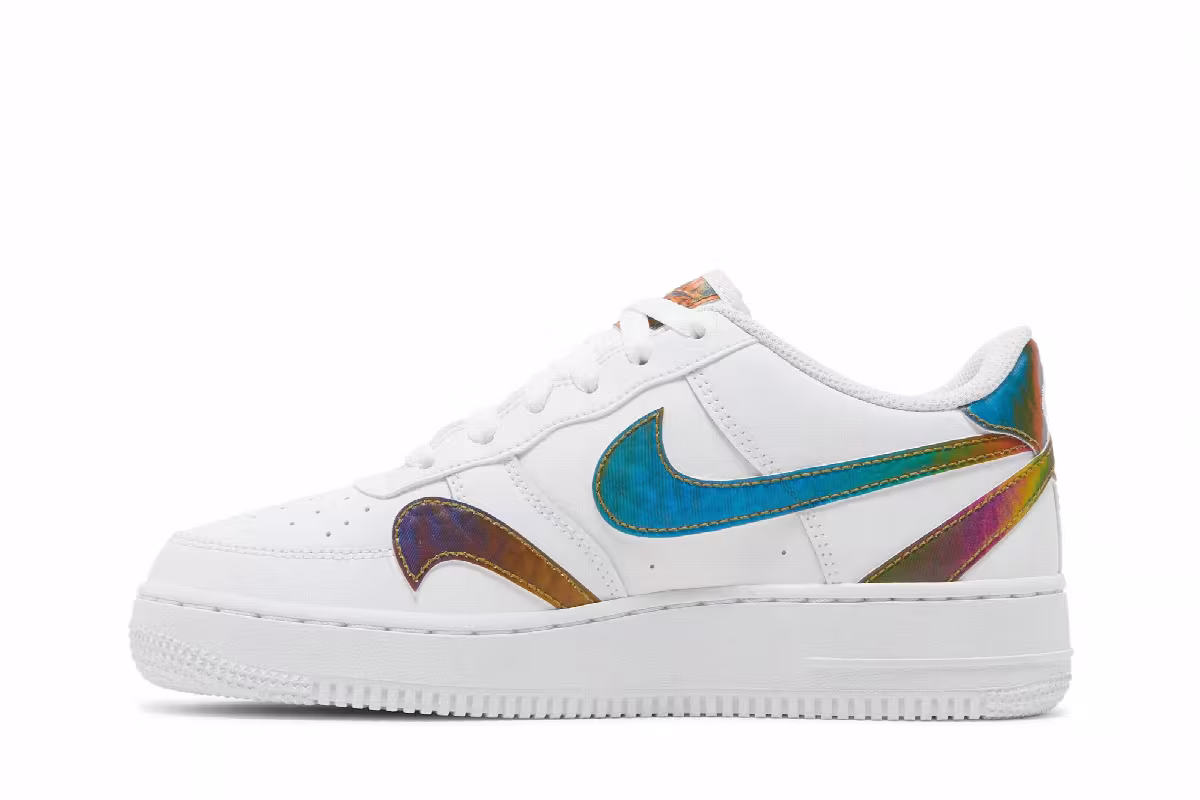 Air Jordan Air Force 1 LV8 2 GS Misplaced Swooshes - White Multi, view 4