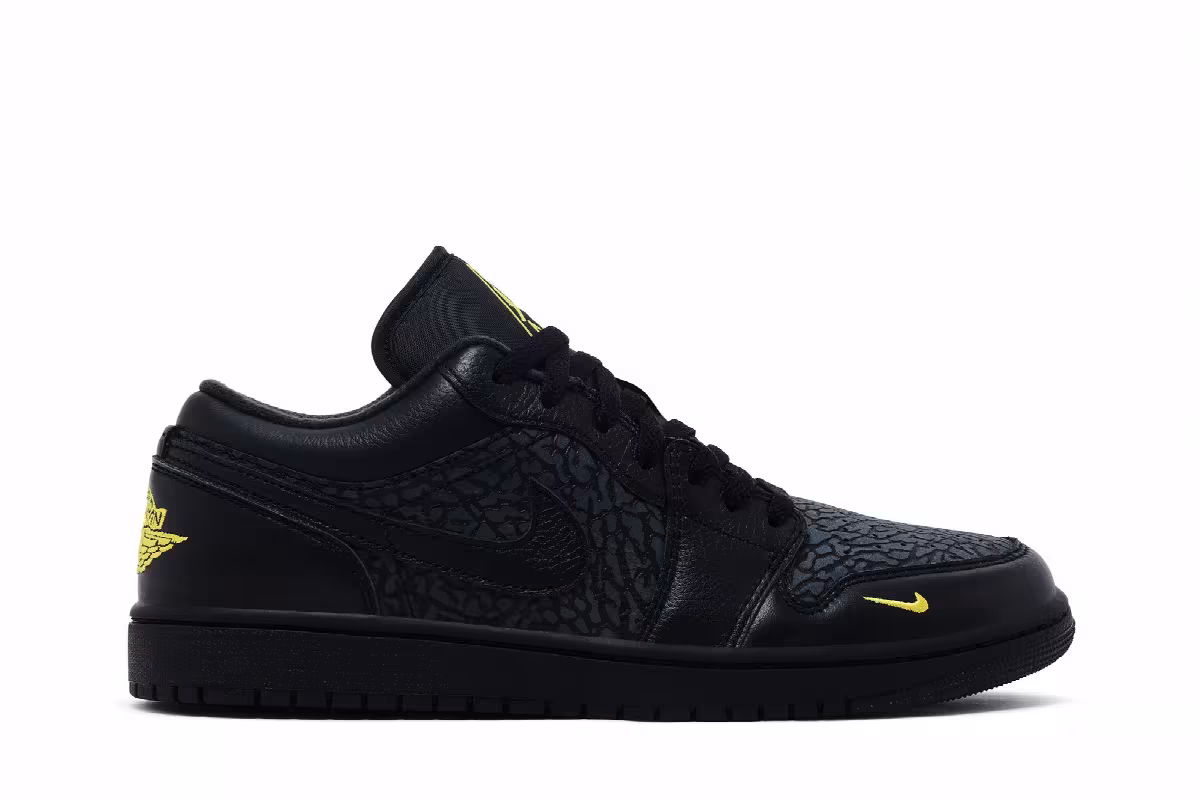 Air Jordan 1 Low SE Black Anthracite Tour Yellow, view 2