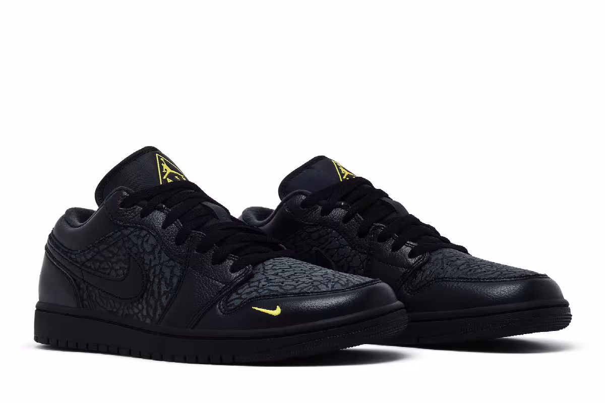 Air Jordan 1 Low SE Black Anthracite Tour Yellow, view 9