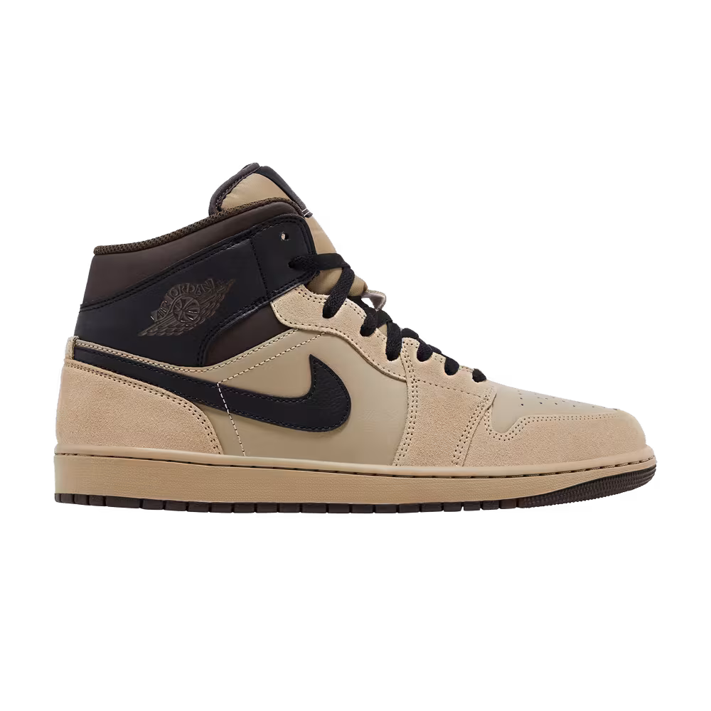 Air Jordan 1 Mid Khaki Black