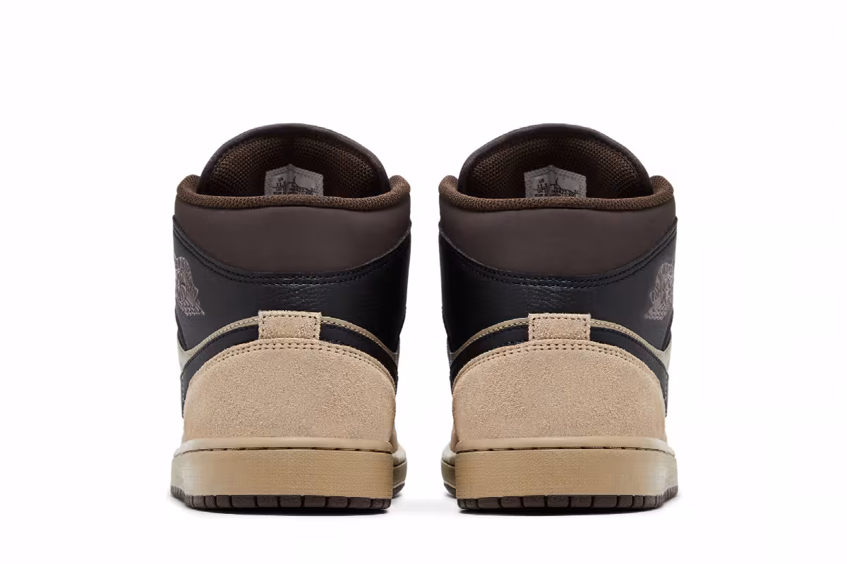 Air Jordan 1 Mid Khaki Black, view 7