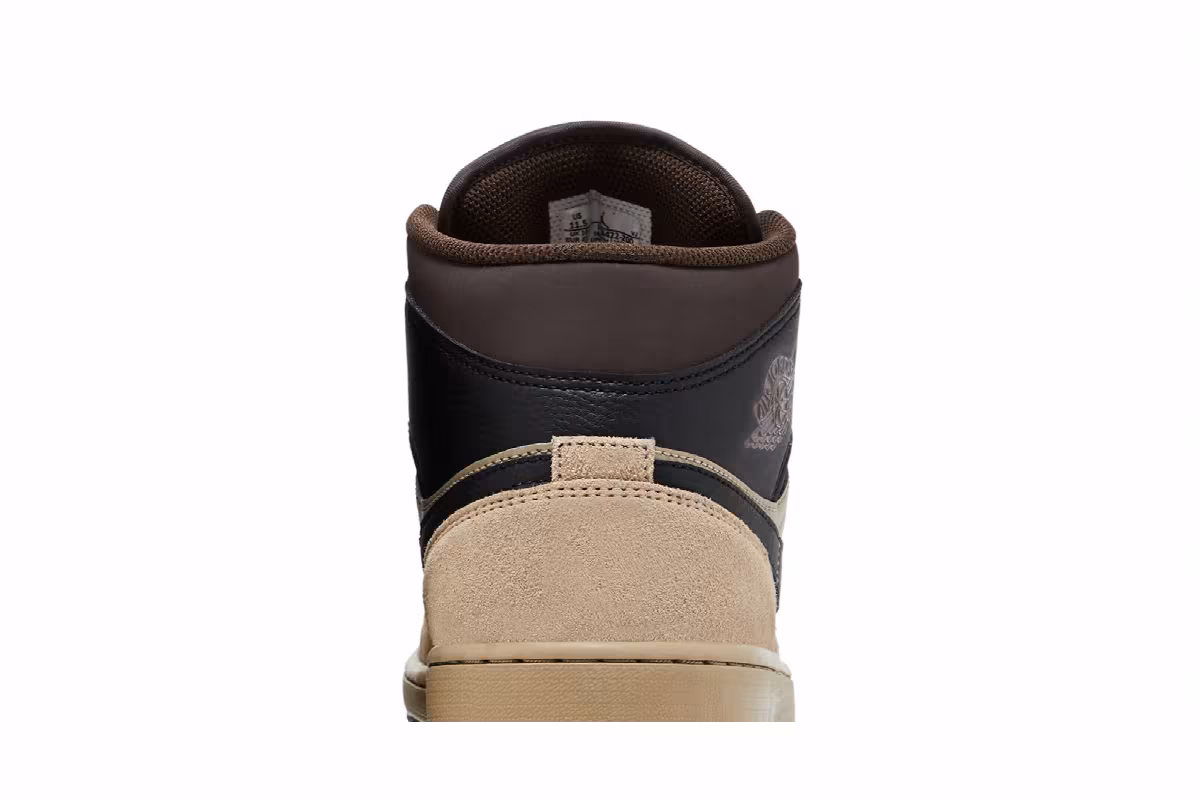 Air Jordan 1 Mid Khaki Black, view 8