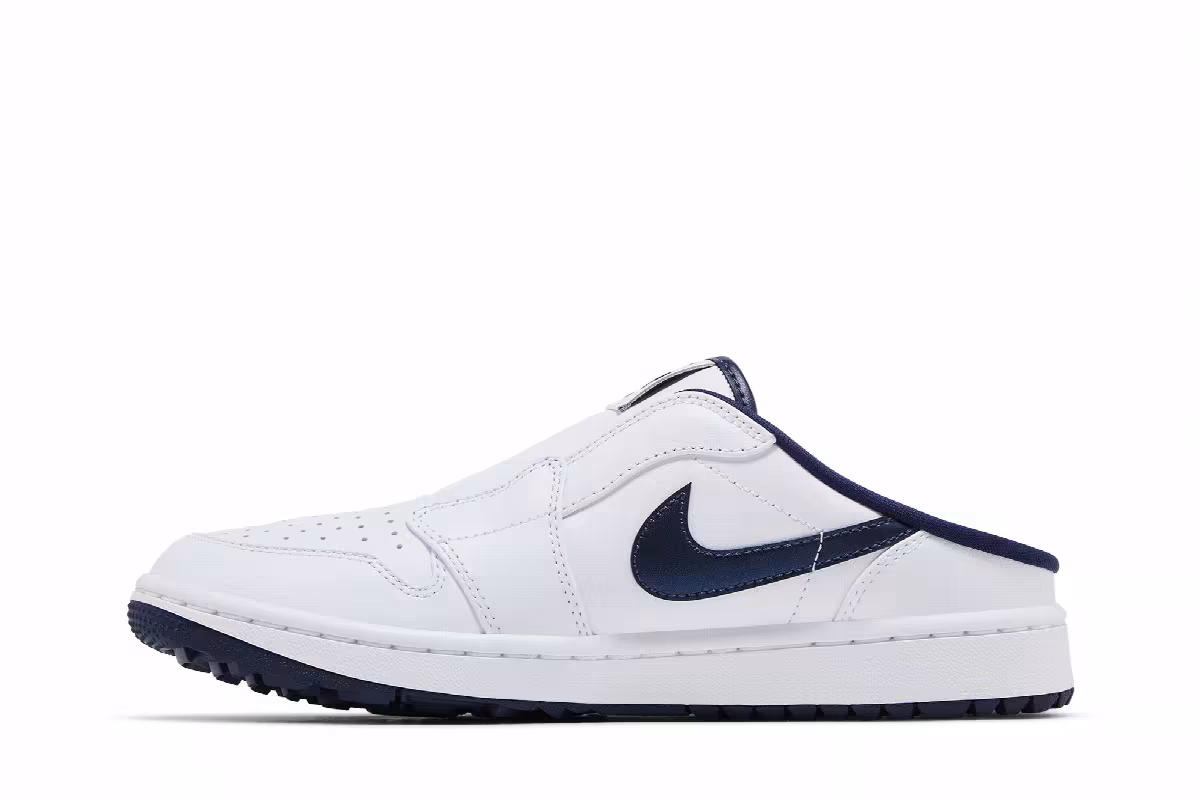 Air Jordan 1 Mule Golf White Midnight Navy, view 4