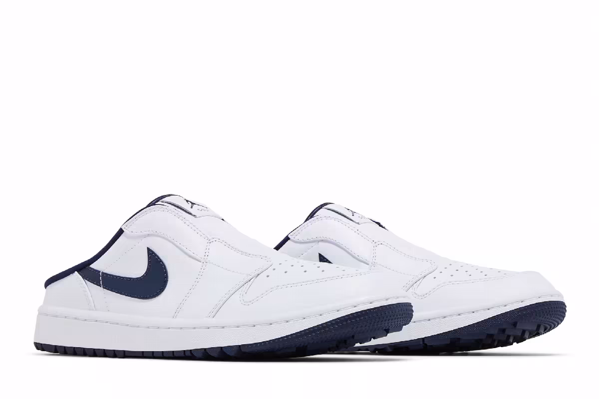 Air Jordan 1 Mule Golf White Midnight Navy, view 9