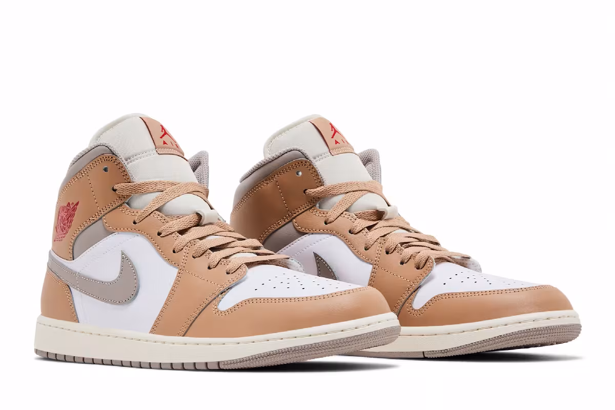 Air Jordan 1 Mid Hemp White, view 9