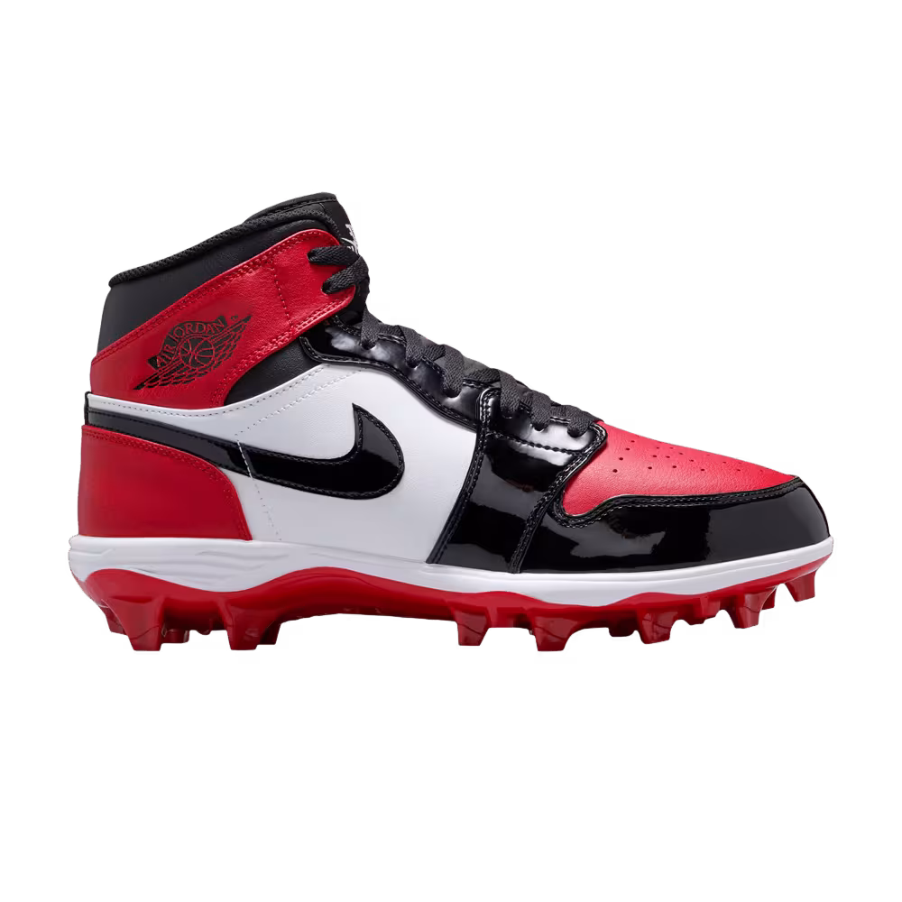 Air Jordan 1 Mid TD Cleat Bred Toe