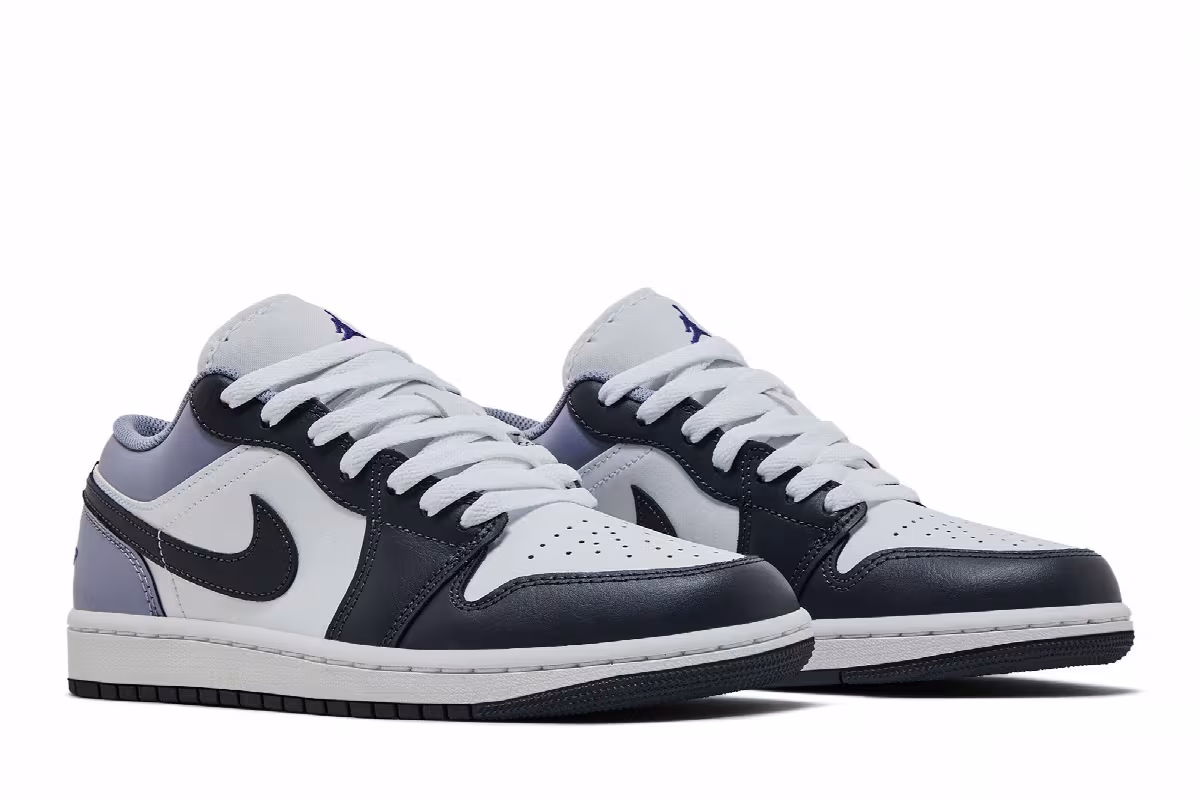 Air Jordan 1 Low White Indigo Haze, view 9