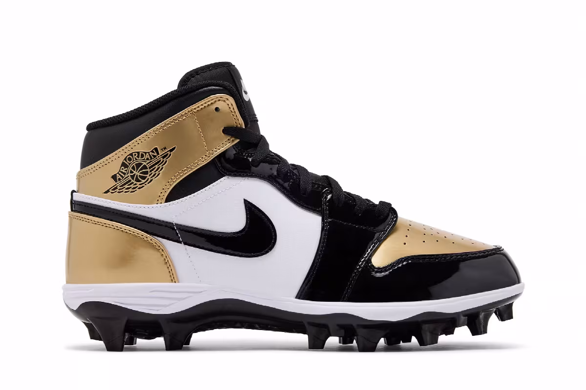 Air Jordan 1 Mid TD Cleat Gold Toe, view 2