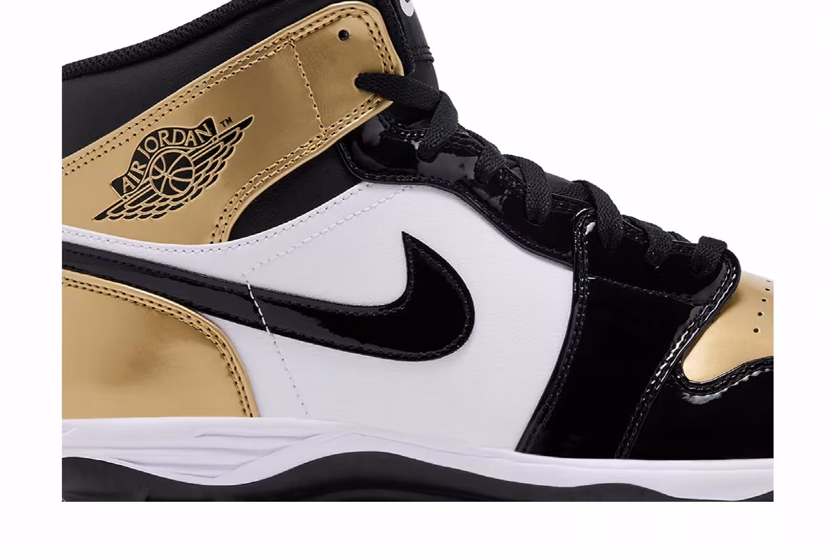 Air Jordan 1 Mid TD Cleat Gold Toe, view 3
