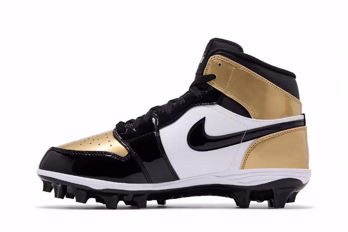 Air Jordan 1 Mid TD Cleat Gold Toe, view 4