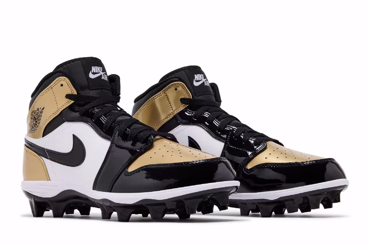 Air Jordan 1 Mid TD Cleat Gold Toe, view 9