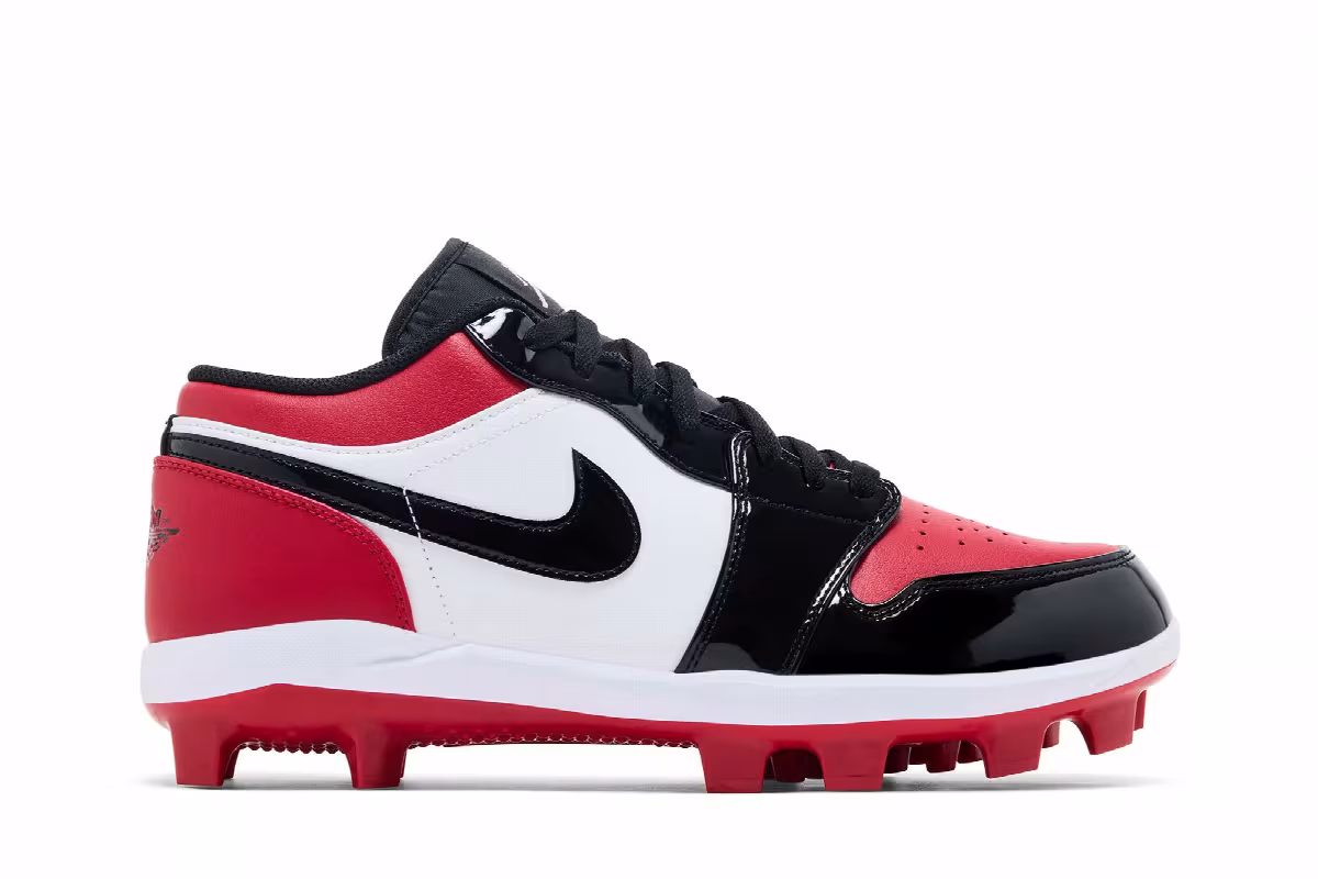 Air Jordan 1 MCS Low Cleat Gym Red Black, view 2
