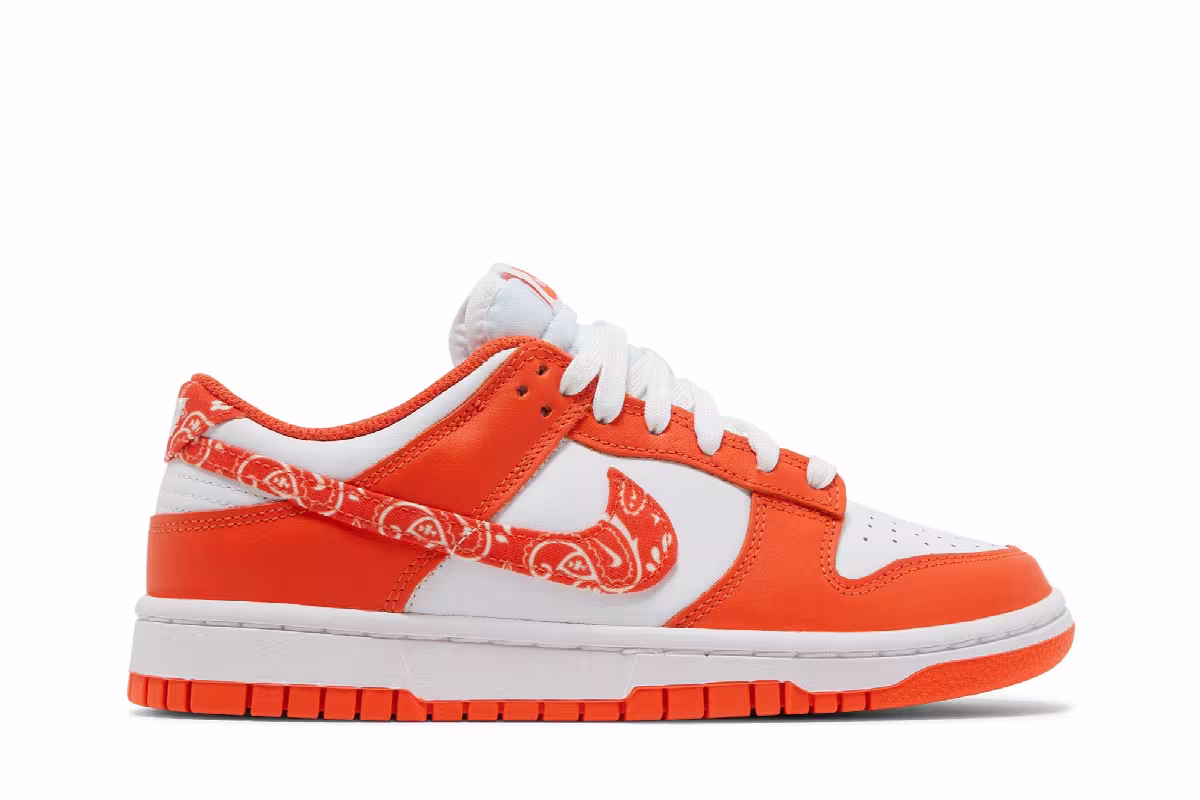 Nike Women's Dunk Low Orange Paisley, view 2