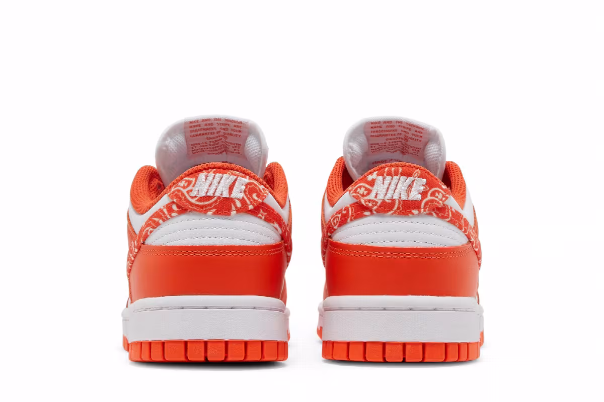 Nike Women's Dunk Low Orange Paisley, view 7