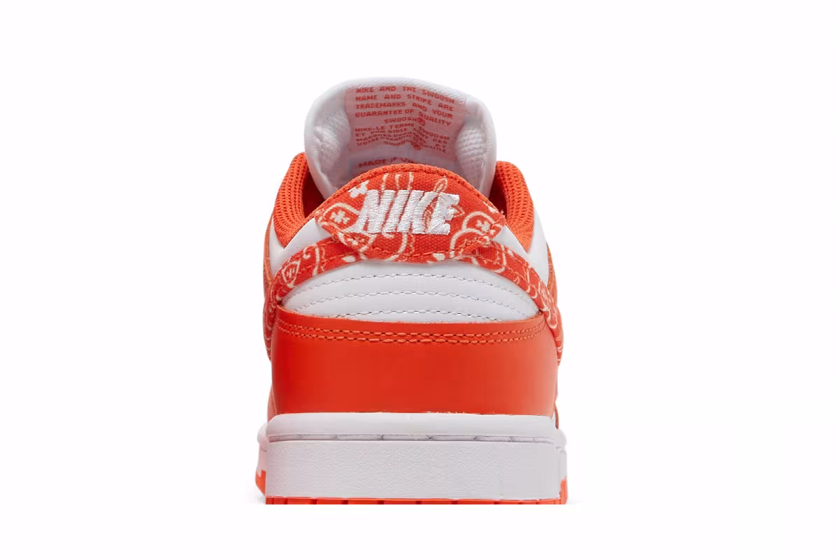 Nike Women's Dunk Low Orange Paisley, view 8