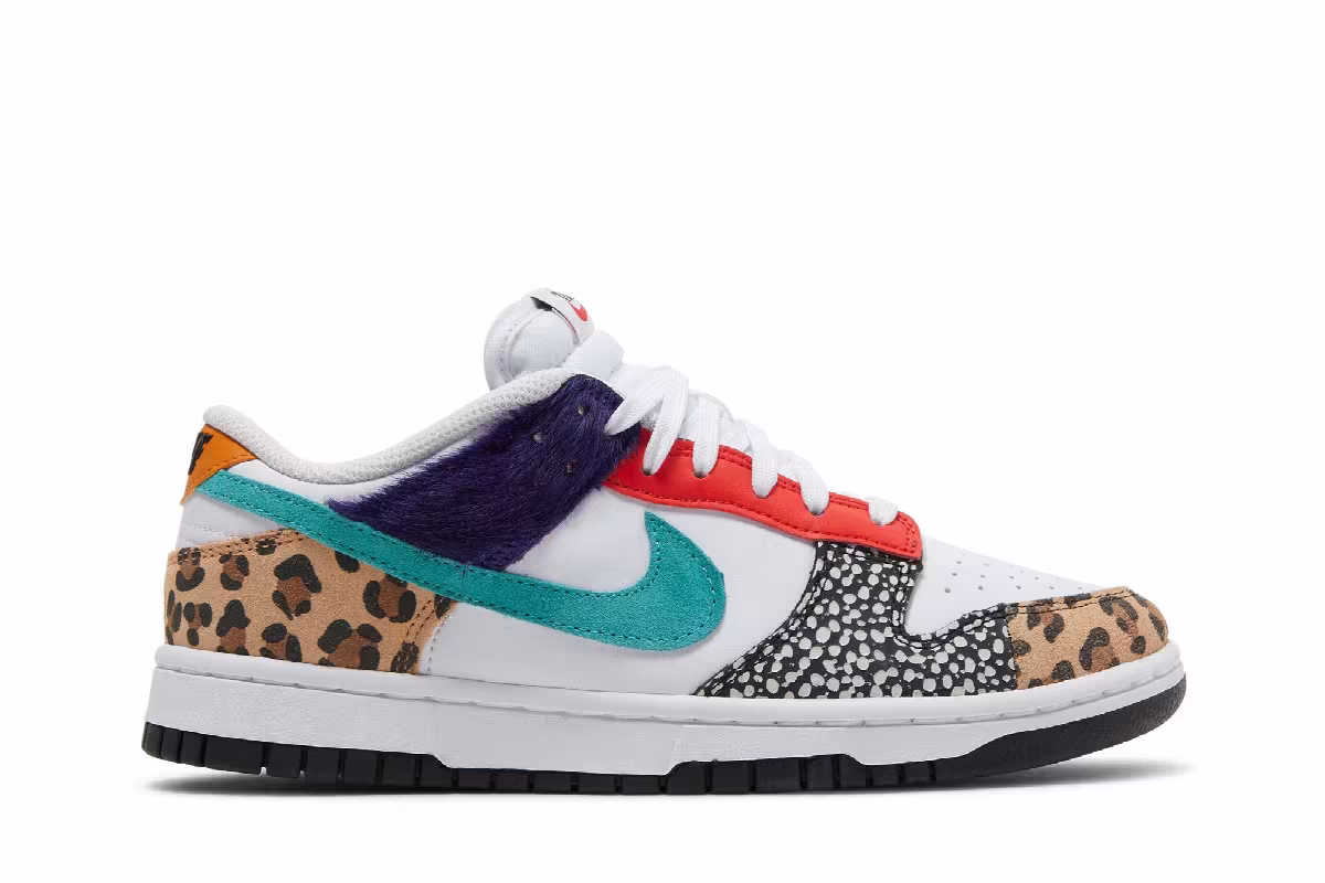 Nike Women's Dunk Low SE Safari Mix, view 2