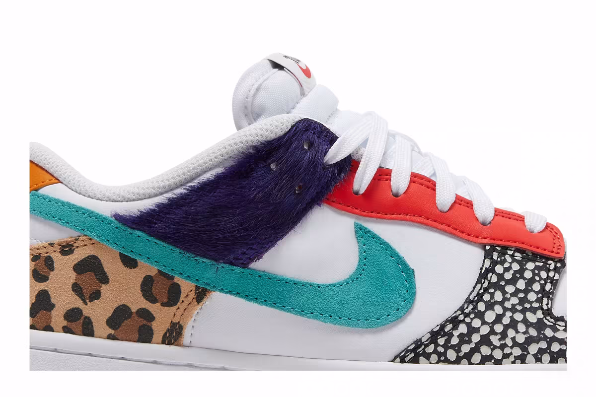 Nike Women's Dunk Low SE Safari Mix, view 3