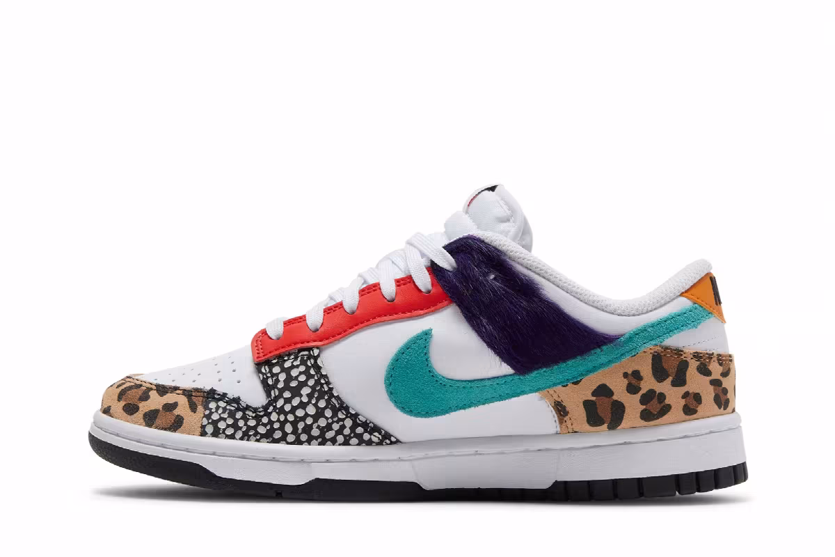 Nike Women's Dunk Low SE Safari Mix, view 4