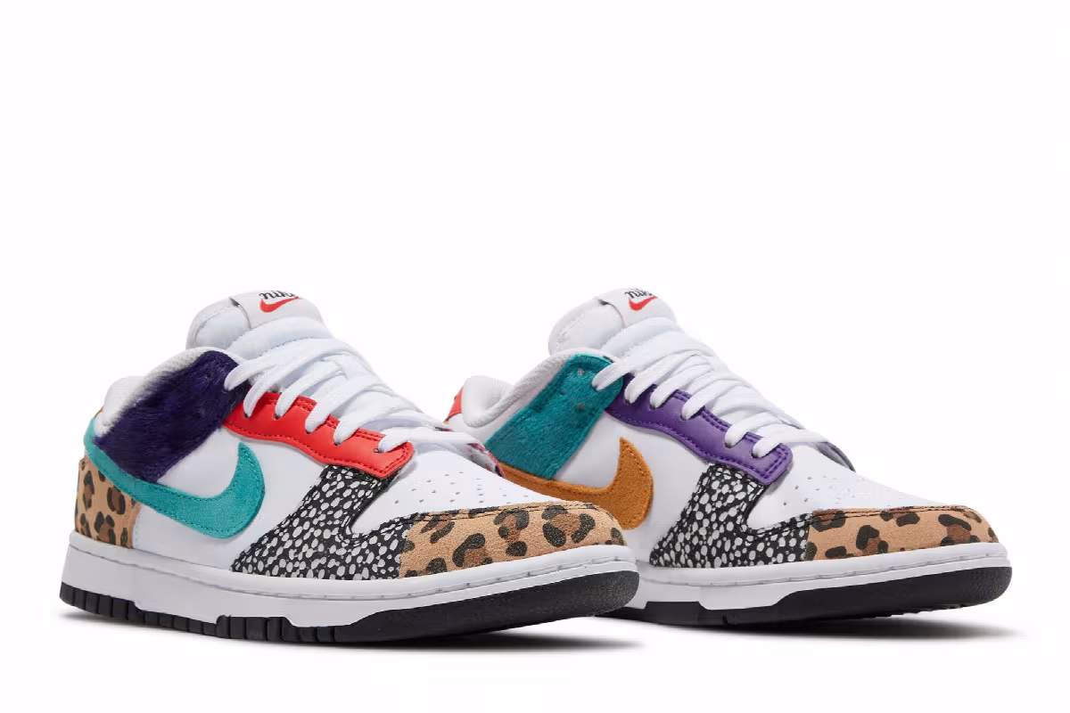 Nike Women's Dunk Low SE Safari Mix, view 9