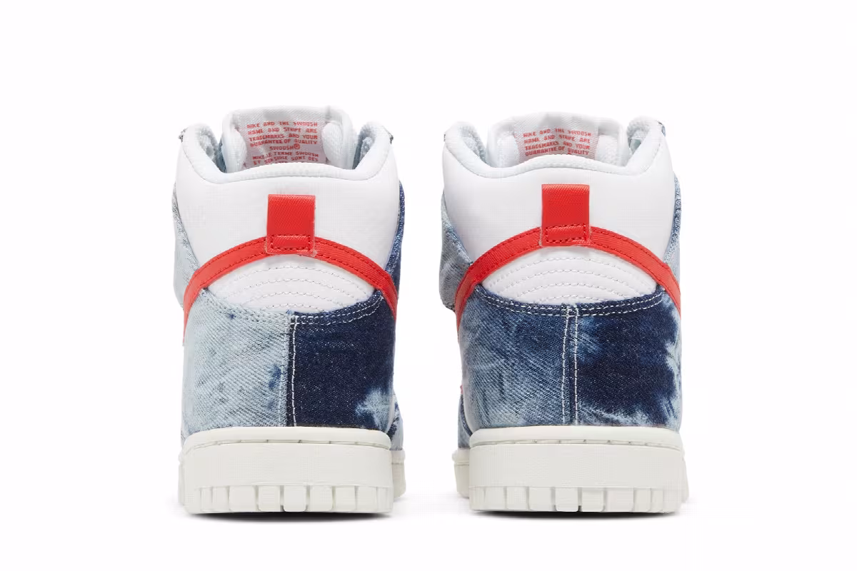 Nike Women's Dunk High Washed Denim, view 7