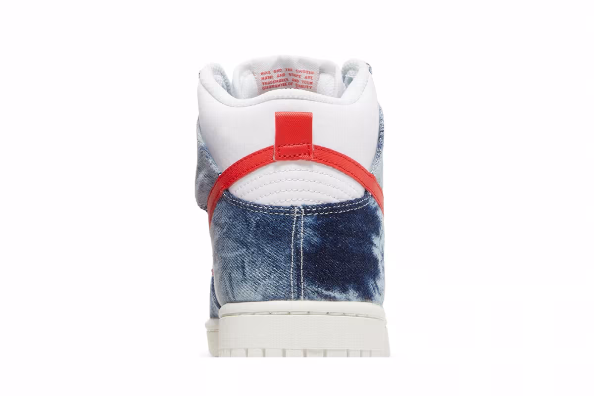 Nike Women's Dunk High Washed Denim, view 8