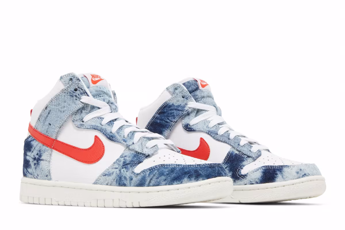 Nike Women's Dunk High Washed Denim, view 9