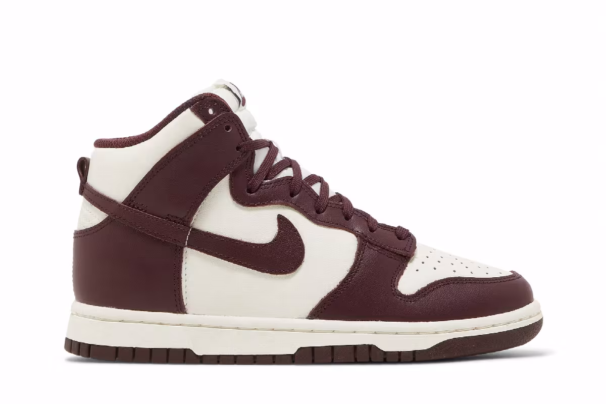 Nike Women's Dunk High Burgundy Crush, view 2