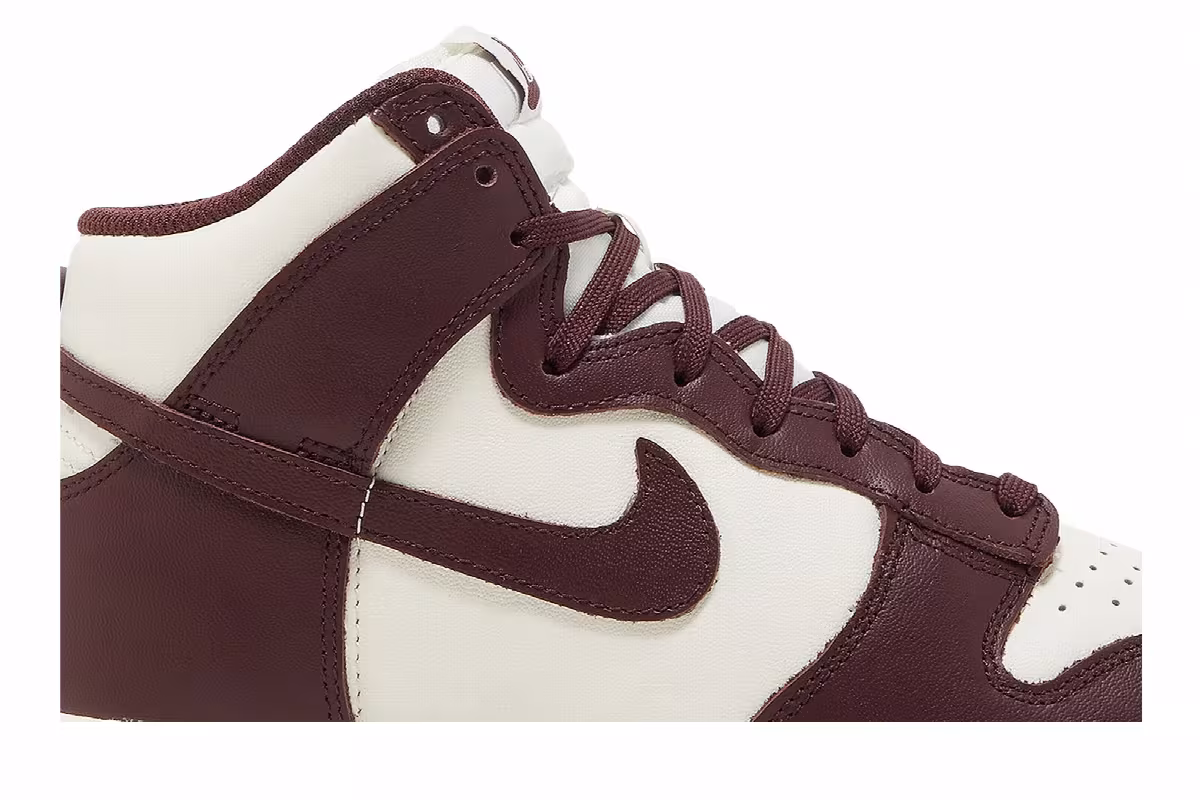 Nike Women's Dunk High Burgundy Crush, view 3