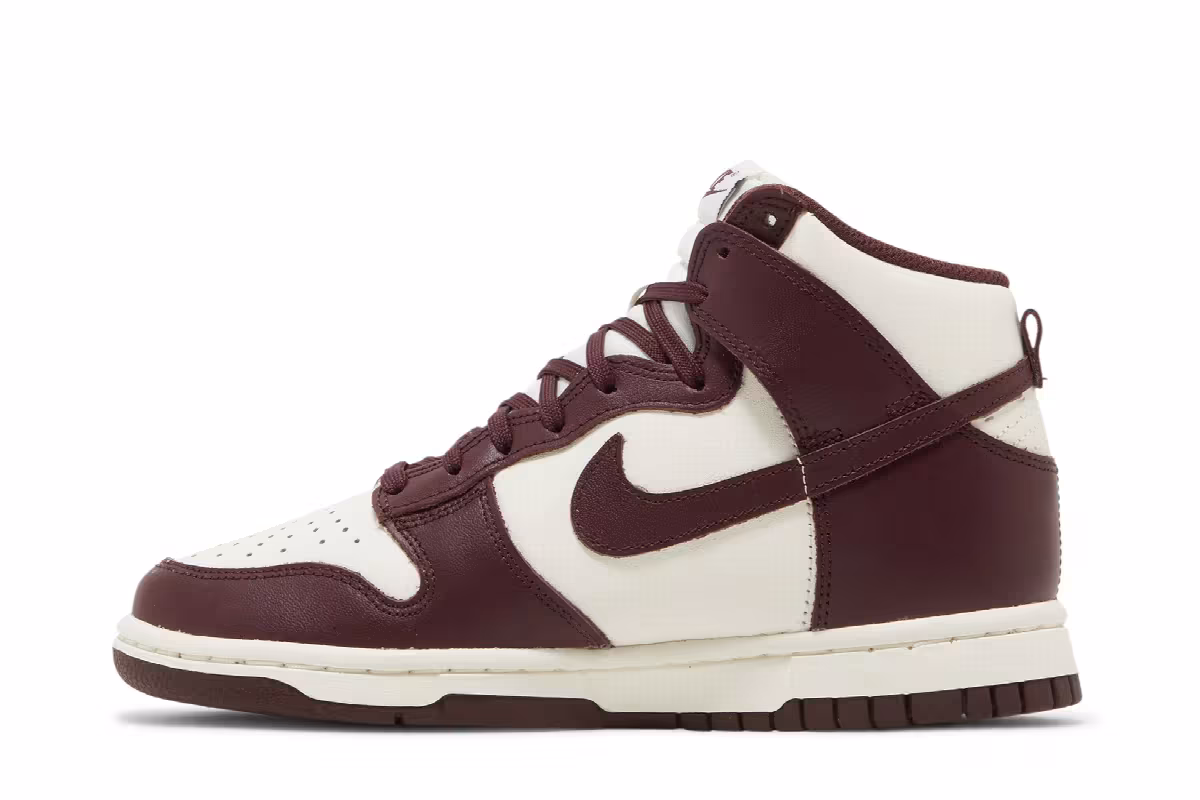 Nike Women's Dunk High Burgundy Crush, view 4