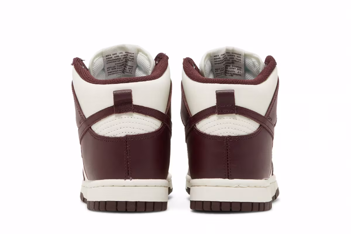 Nike Women's Dunk High Burgundy Crush, view 7
