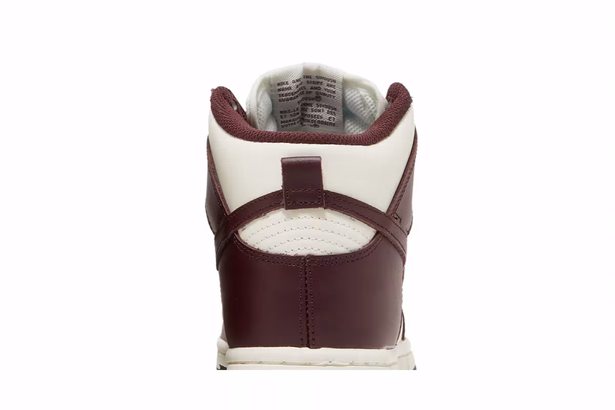 Nike Women's Dunk High Burgundy Crush, view 8