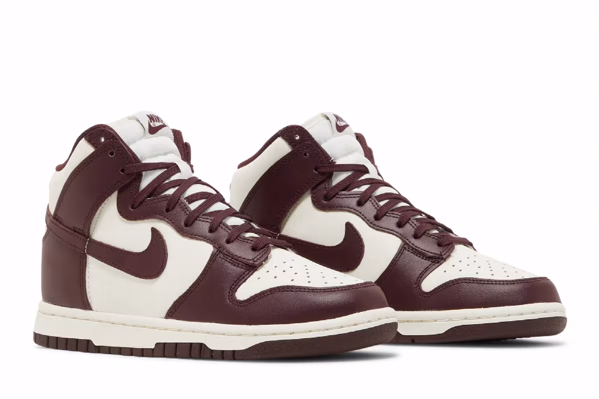 Nike Women's Dunk High Burgundy Crush, view 9