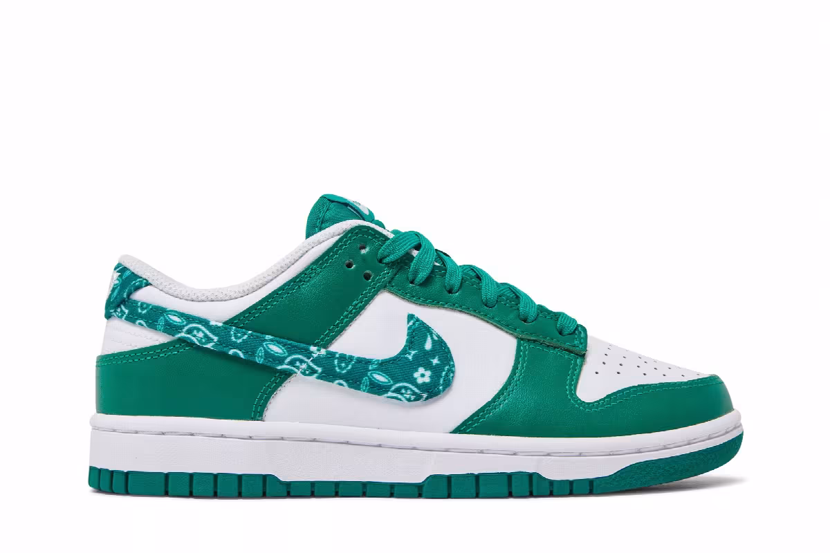 Nike Women's Dunk Low Green Paisley, view 2